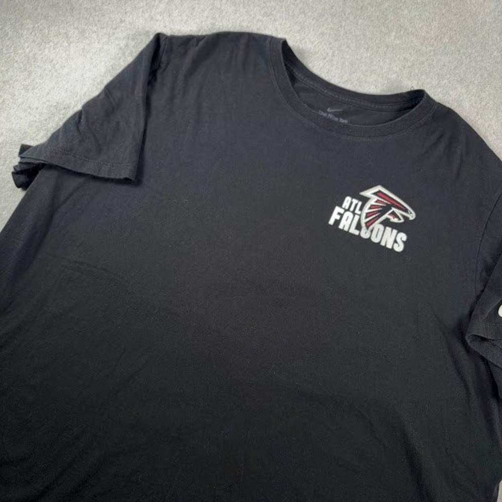 Nike Atlanta Falcons T-Shirt Mens 3XL Black Solid NFL Rise Up Graphic Tee